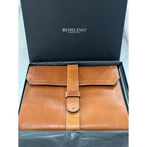 Borlino Handmade in Italy Leather Padfolio Document Holder Folio